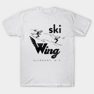 Vintage Defunct Ski Wing Allegany New York T-Shirt